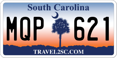 SC license plate MQP621