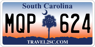 SC license plate MQP624
