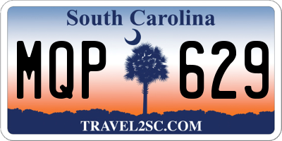 SC license plate MQP629