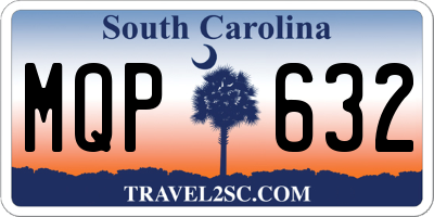 SC license plate MQP632