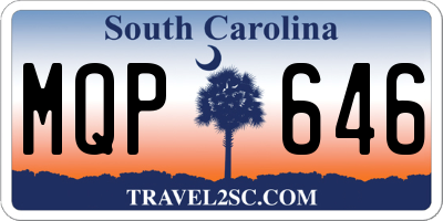 SC license plate MQP646
