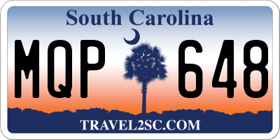 SC license plate MQP648