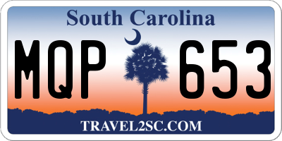 SC license plate MQP653