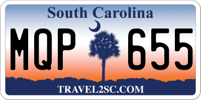 SC license plate MQP655