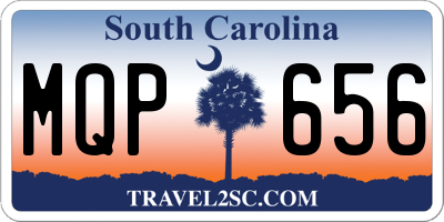 SC license plate MQP656