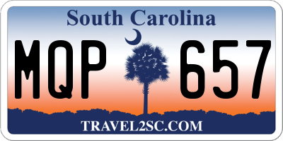SC license plate MQP657
