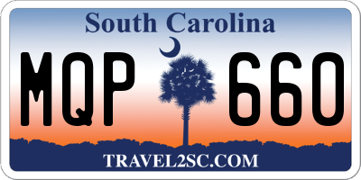 SC license plate MQP660