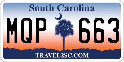SC license plate MQP663
