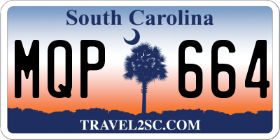 SC license plate MQP664