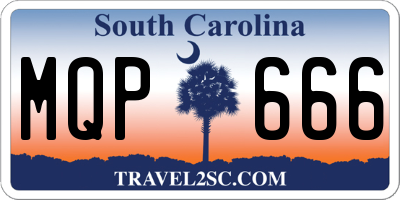 SC license plate MQP666
