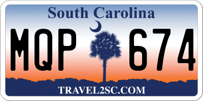SC license plate MQP674