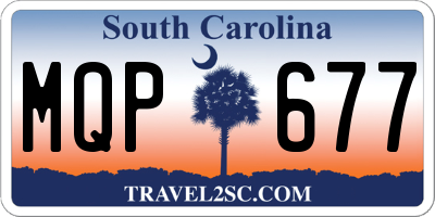 SC license plate MQP677