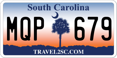 SC license plate MQP679