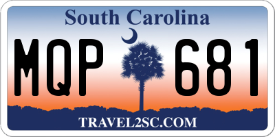 SC license plate MQP681