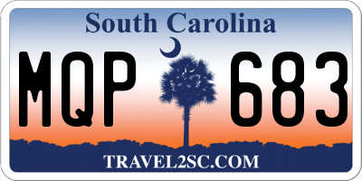 SC license plate MQP683