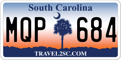 SC license plate MQP684