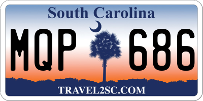 SC license plate MQP686