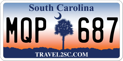 SC license plate MQP687