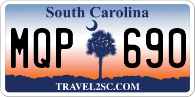 SC license plate MQP690