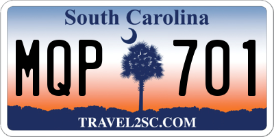 SC license plate MQP701