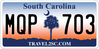 SC license plate MQP703