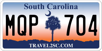 SC license plate MQP704