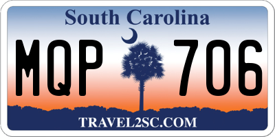 SC license plate MQP706