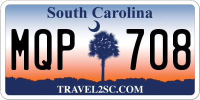 SC license plate MQP708