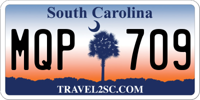 SC license plate MQP709