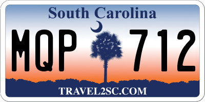 SC license plate MQP712