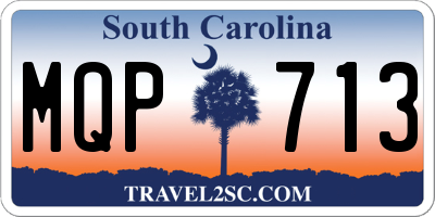 SC license plate MQP713
