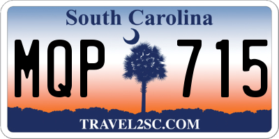SC license plate MQP715