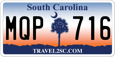 SC license plate MQP716