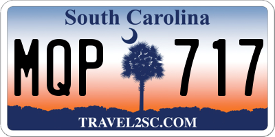 SC license plate MQP717
