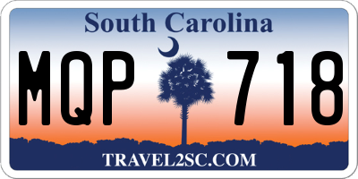SC license plate MQP718