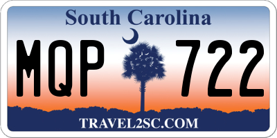 SC license plate MQP722