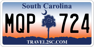 SC license plate MQP724
