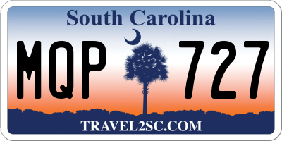 SC license plate MQP727