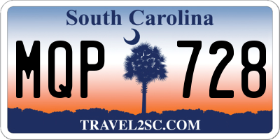 SC license plate MQP728