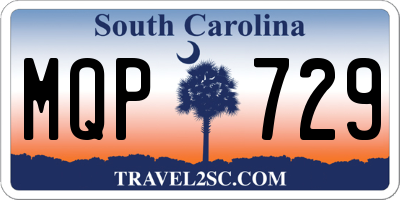 SC license plate MQP729