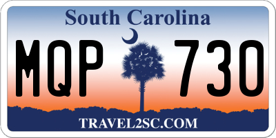 SC license plate MQP730