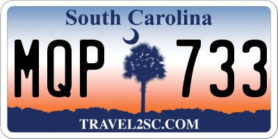 SC license plate MQP733