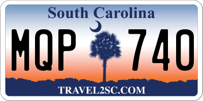 SC license plate MQP740