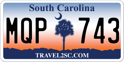 SC license plate MQP743
