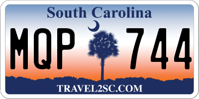 SC license plate MQP744