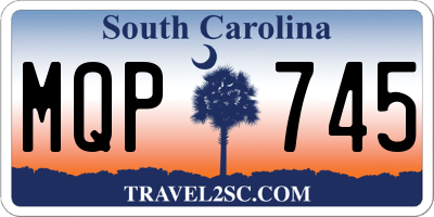 SC license plate MQP745
