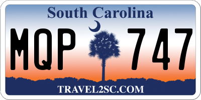 SC license plate MQP747
