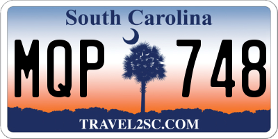 SC license plate MQP748