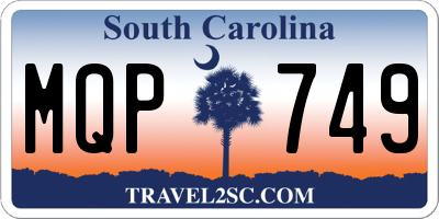 SC license plate MQP749