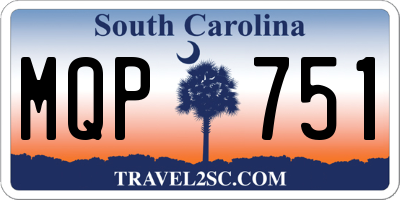 SC license plate MQP751